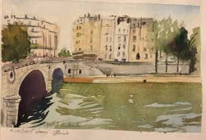 L’Ile de Saint Louis Paris- Maribel Andrade ( water colours/Paris 2008)